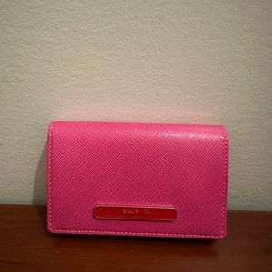 Agnes B. Pink Leather Card Holder~NWT